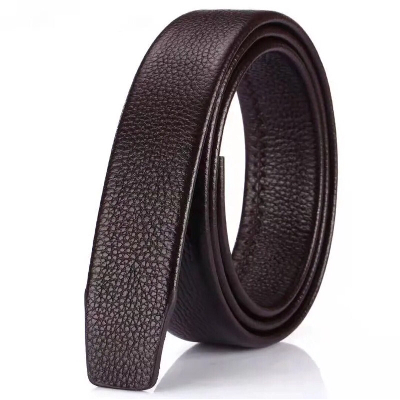 Dây Thắt Lưng Nam Da Bò Nhập Khẩu TM301 Thiết Kế Khóa Tự Động 3.5cm Hai Màu Đen Và Nâu Dây Da Thay Thế Không Mặt Khóa
