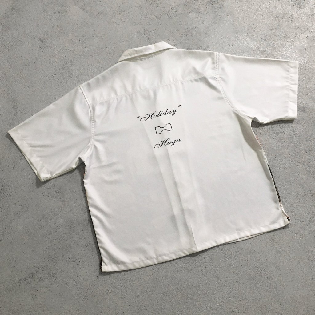 Áo sơ mi tay ngắn unisex họa tiết cuban shirt local brand HUGU - HOLIDAY - vải lụa, form regular, in chuyển nhiệt
