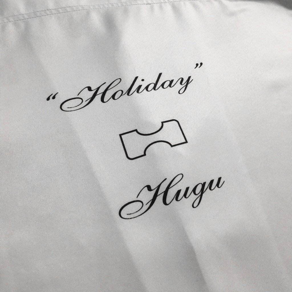 Áo sơ mi tay ngắn unisex họa tiết cuban shirt local brand HUGU - HOLIDAY - vải lụa, form regular, in chuyển nhiệt