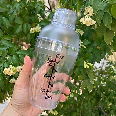 Bình lắc Shaker pha chế nhựa chia vạch đen các dung tích 530ml, 700ml, 1000ml - Cốc lắc pha chế nhựa