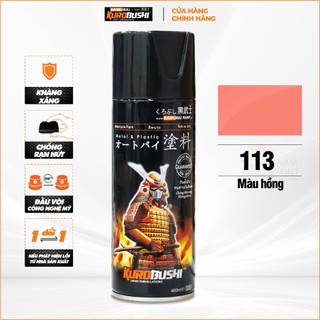 Sơn xịt SAMURAI Kurobushi - MÀU HỒNG 113 (400ml) chuyên dùng cho xe máy