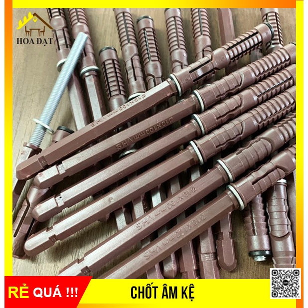 Chốt âm kệ treo tường, Pat âm đỡ kệ, Chốt nở đóng tường treo kệ VNH