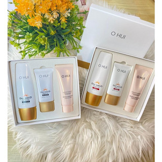 Set kem chống nắng ohui perfect sun red & black spf50+/pa++++