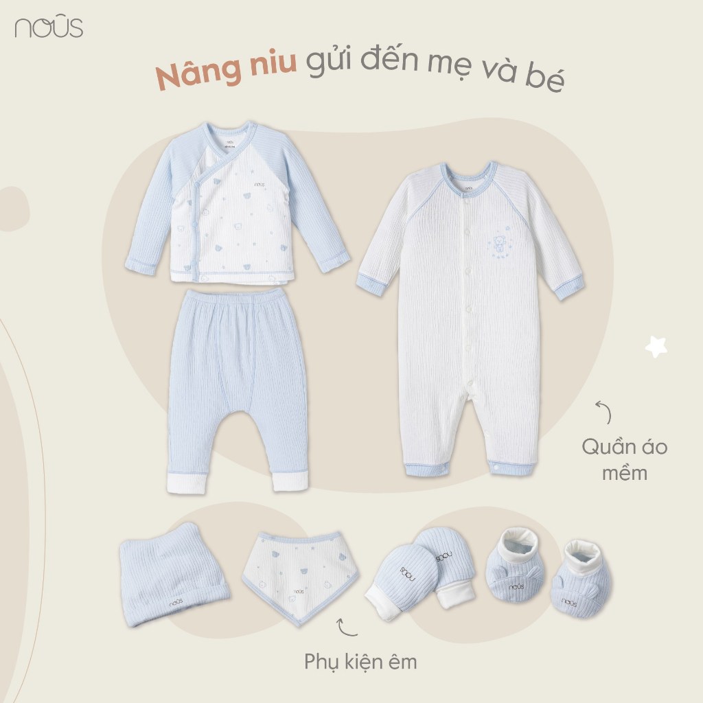 Full Gift Set cao cấp BUBABY/NOUS dành cho bé trai bé gái