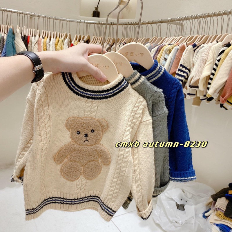 Xả lộn xộn lẻ sai áo len quảng châu  cho bé từ  10-40kg -ATE12