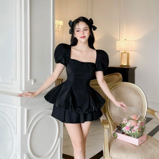 [COLIN CLOTHING] Áo nữ dáng ôm tay búp nơ lưng tùng bồng