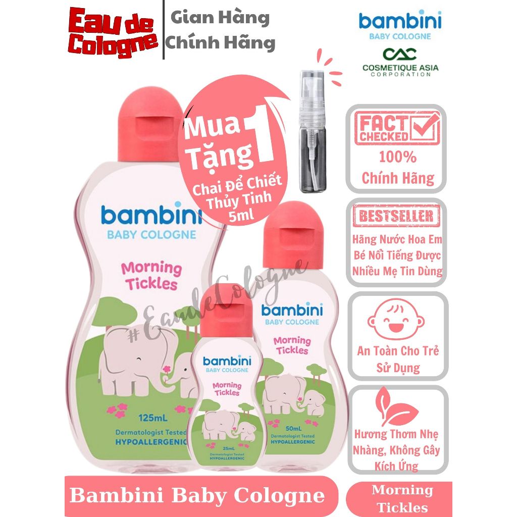 Nước Hoa Em Bé BAMBINI - Morning Tickles (Pink)
