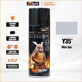 Sơn xịt samurai kurobushi - màu bạc y35 chuyên dùng cho xe máy