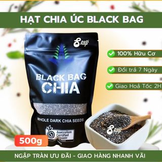[TÚI ĐỦ KÝ 500G HÀNG LOẠI 1] Hạt Chia Úc Organic Chia Seeds Túi Đen BLACK BAG ăn kiêng giảm cân hàng chuẩn đẹp