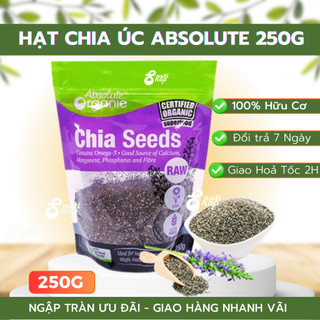 [LOẠI 1] Hạt Chia Úc 250G Absolute Chuẩn Organic Chất Lượng Sạch Đều Đẹp Ít Tạp Chất - Gói 250gr