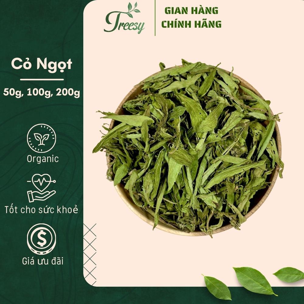 200g Cỏ Ngọt Nguyên Lá Sấy Lạnh - Trà thảo mộc Treesy