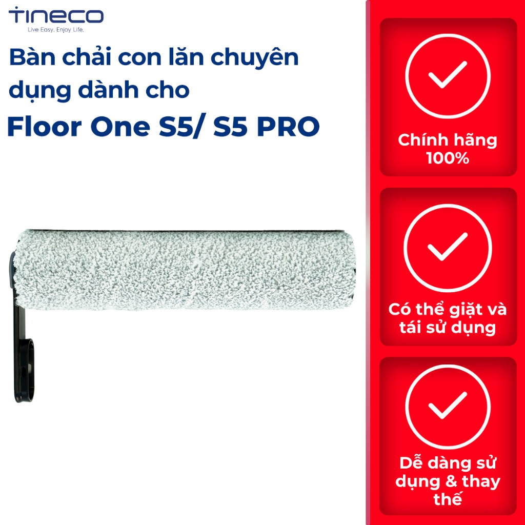 Con lăn lau sàn cho robot hút bụi Tineco Floor One S5/S5 PRO_Hàng chính hãng