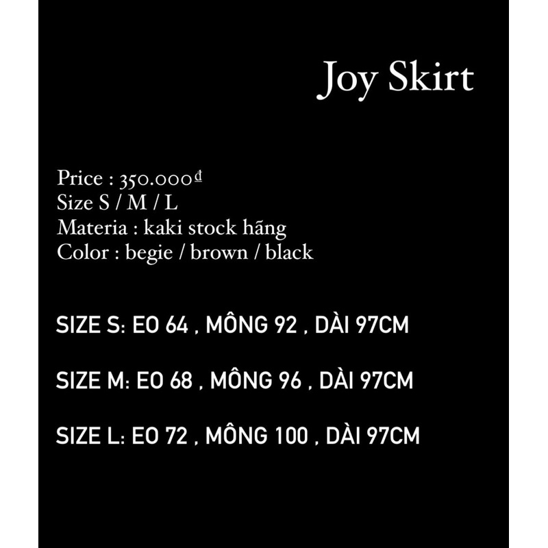 𝐉𝐨𝐲 𝐒𝐤𝐢𝐫𝐭 - Chân Váy Kaki