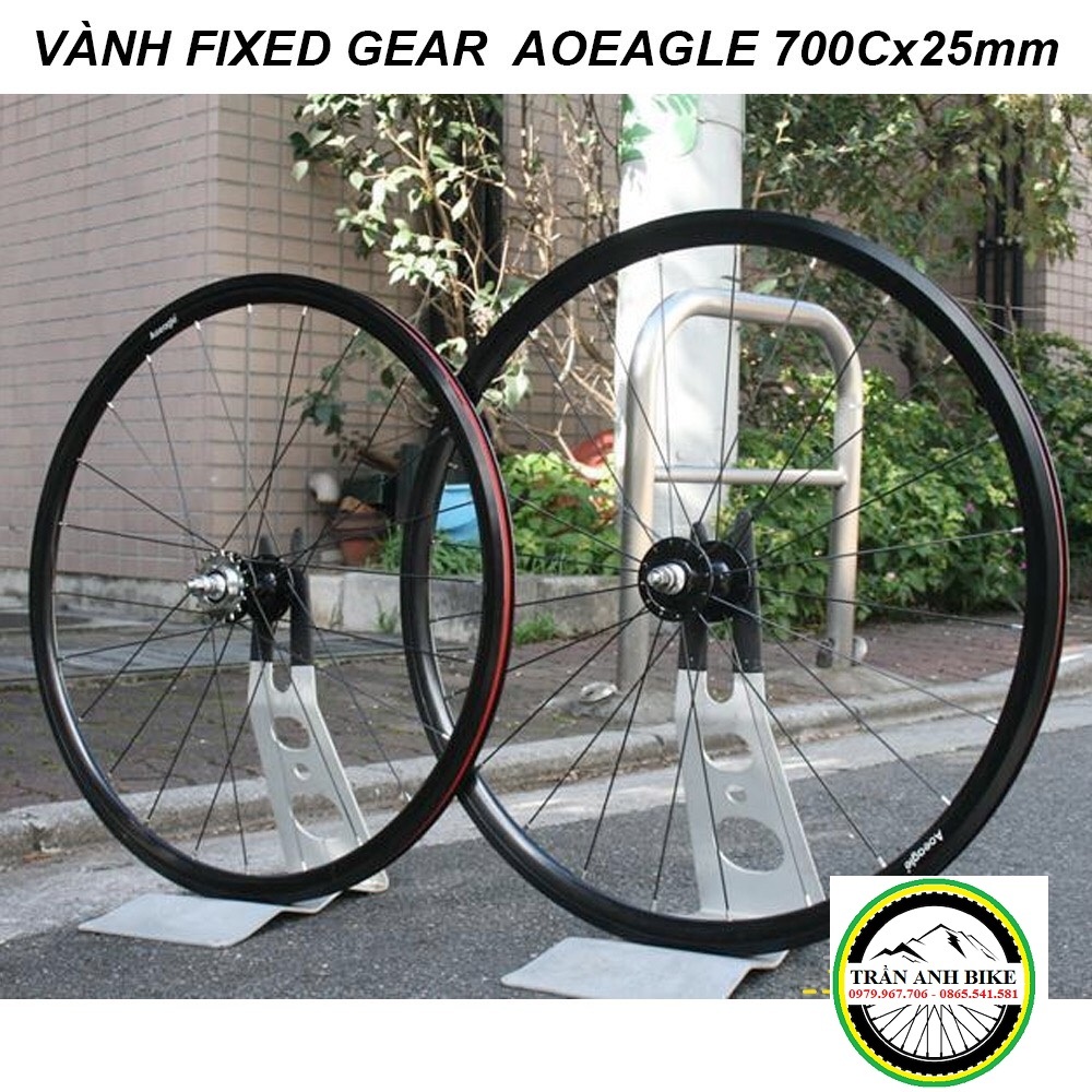Bộ vành nhôm cao cấp AOEAGLE cho xe đạp Fixed Gear 700Cx25mm