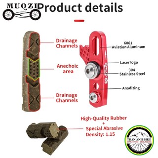 Cặp gôm phanh dành cho vành Carbon xe đạp MUQZI