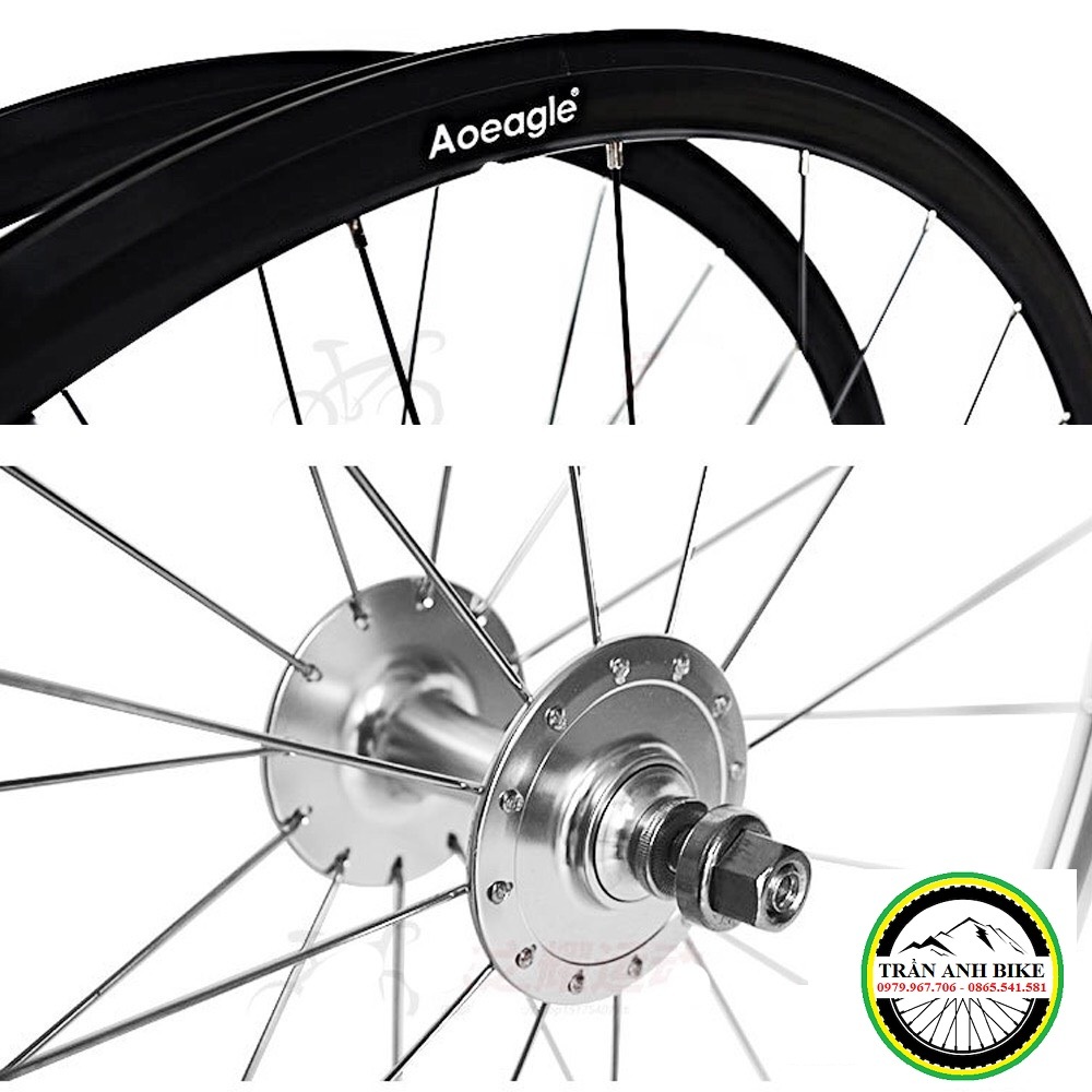 Bộ vành nhôm cao cấp AOEAGLE cho xe đạp Fixed Gear 700Cx25mm