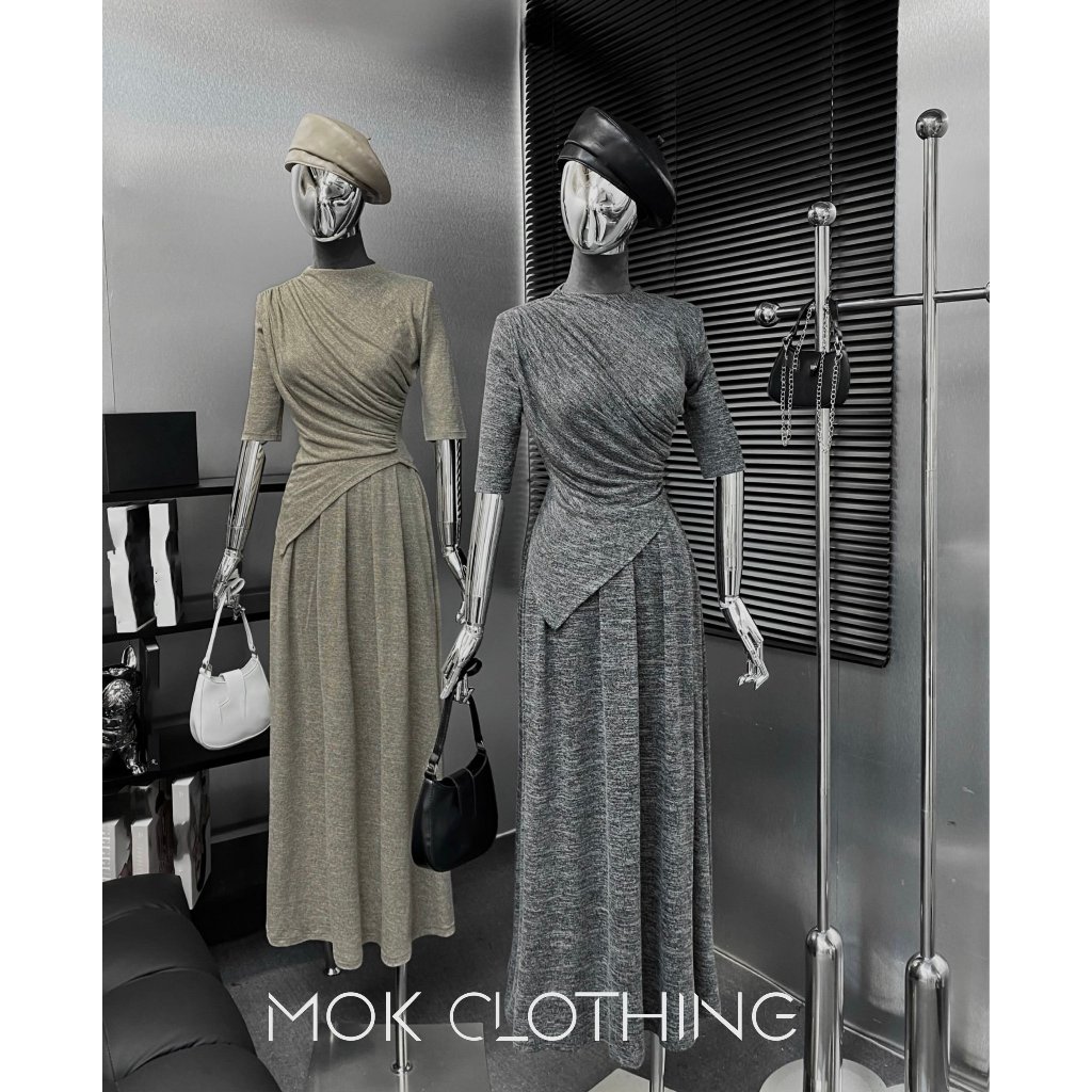 Set đồ nữ áo tay ngắn chéo vạt phối chân váy dáng dài cạp chun hottrend siêu xinh phù hợp đi hẹn hò, đi chơi