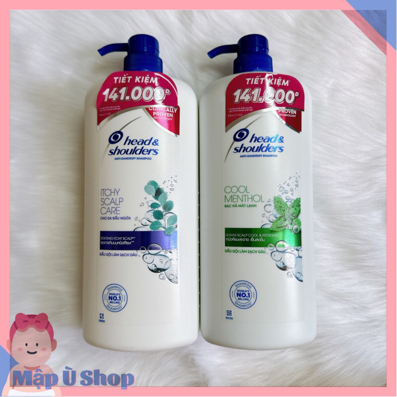 Dầu gội Head & Shoulders bạc hà - ngứa da đầu chai 1200ml / 1800ml