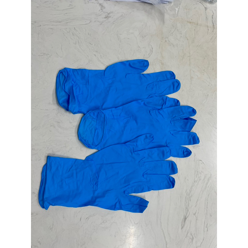 Bịch 100 cái găng tay y tế màu xanh, bao tay y tế màu xanh hàng nhà máy