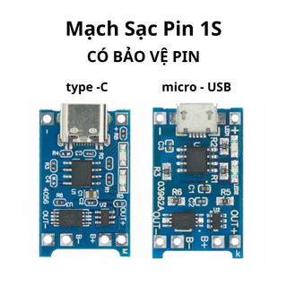 Mạch sạc pin 1s lithium - li-ion - 18650 tp4056