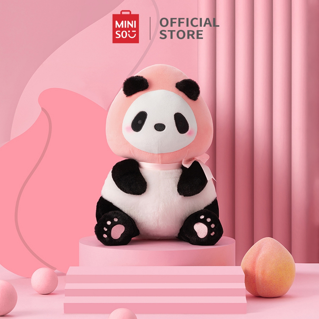 MINISO Gấu trúc dễ thương Búp bê sang trọng Gấu trúc Đồ chơi nhồi bông Thú nhồi bông Đồ chơi 27cm