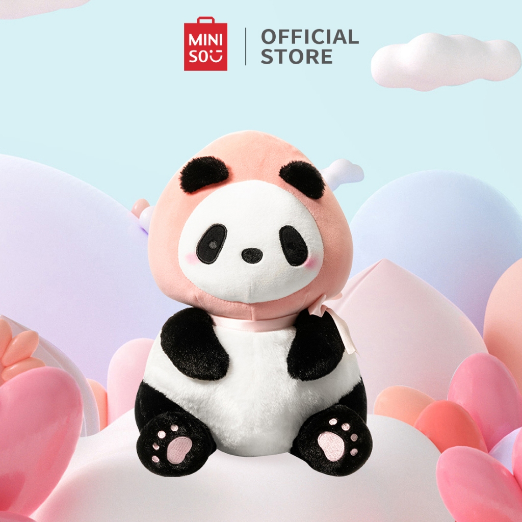 MINISO Gấu trúc dễ thương Búp bê sang trọng Gấu trúc Đồ chơi nhồi bông Thú nhồi bông Đồ chơi 27cm