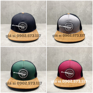 Nón kết hiphop mỏ bằng thêu Vệt sác phối kết nâu nhiều màu cá tính thời trang nam nữ