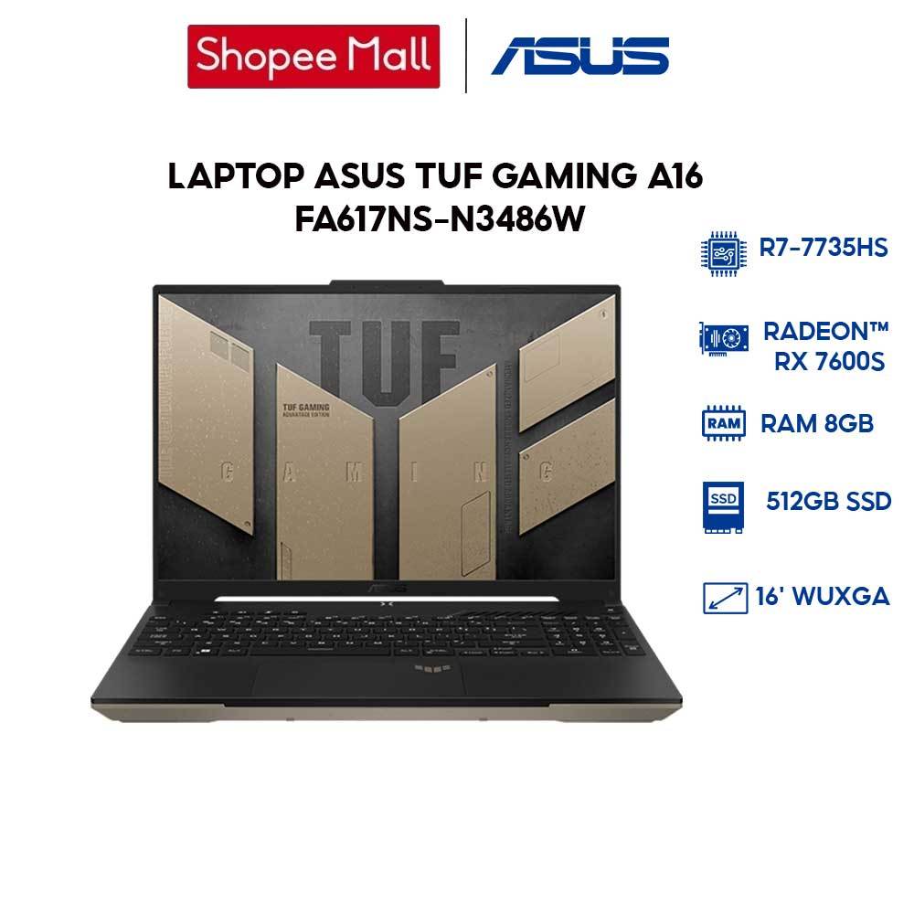 Laptop ASUS TUF Gaming A16 FA617NS-N3486W R7-7735HS | 8GB | 512GB | Radeon™ RX 7600S 8GB | 16' WUXGA 144Hz 100% sRGB