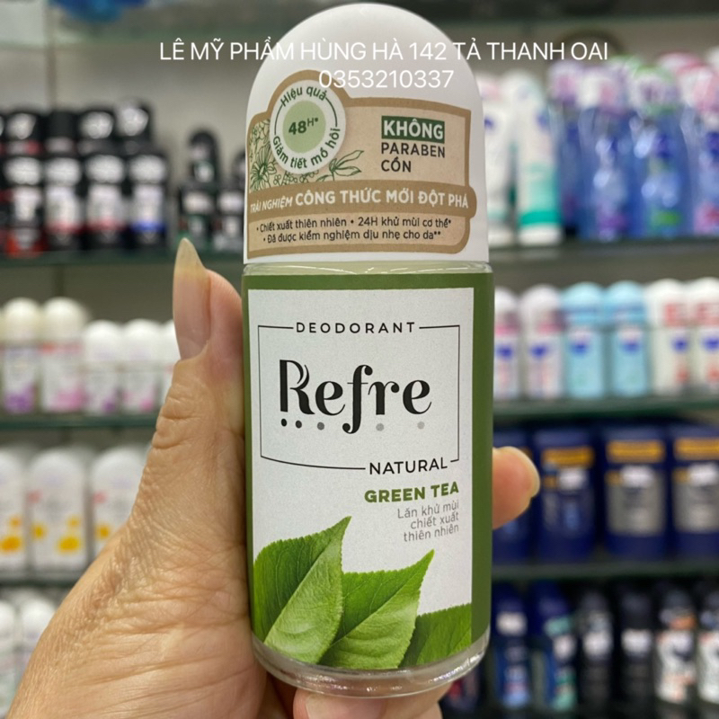 LĂN KHỬ MÙI REFRE HƯƠNG TRÀ XANH THUẦN KHIẾT 50 ML