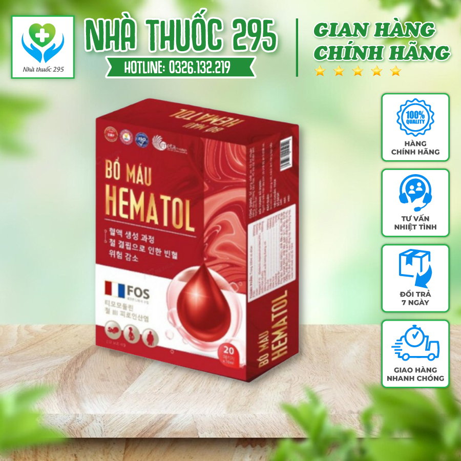 Bổ sung sắt CHÍNH HÃNG Bổ máu Hematol bổ sung sắt, axit folic cho bà bầu