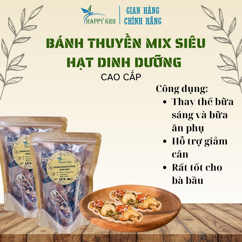 BÁNH THUYỀN MIX SIÊU HẠT DINH DƯỠNG HAPPY KRB