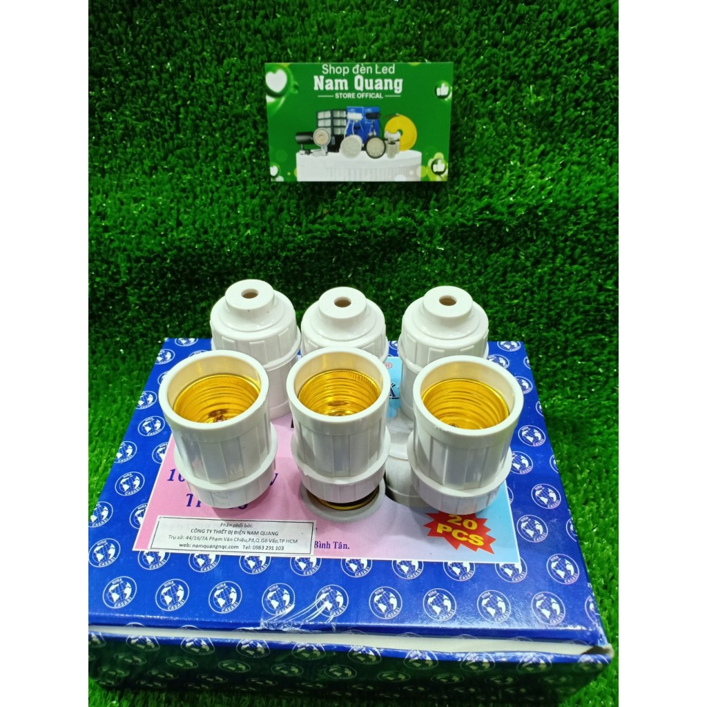 ĐUÔI ĐÈN TREO KHÔNG DÂY E27 ( trắng - đen )