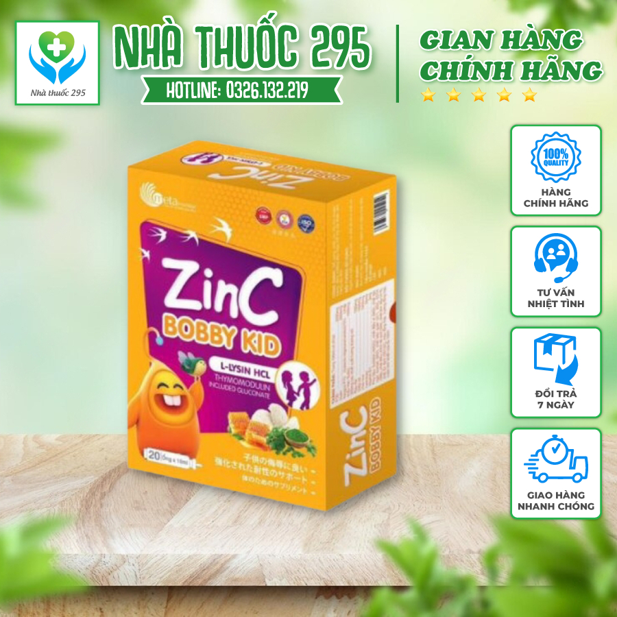 Kẽm Zinc CHÍNH HÃNG Zinc Bobby Kid bổ sung Kẽm, Lysine, DHA