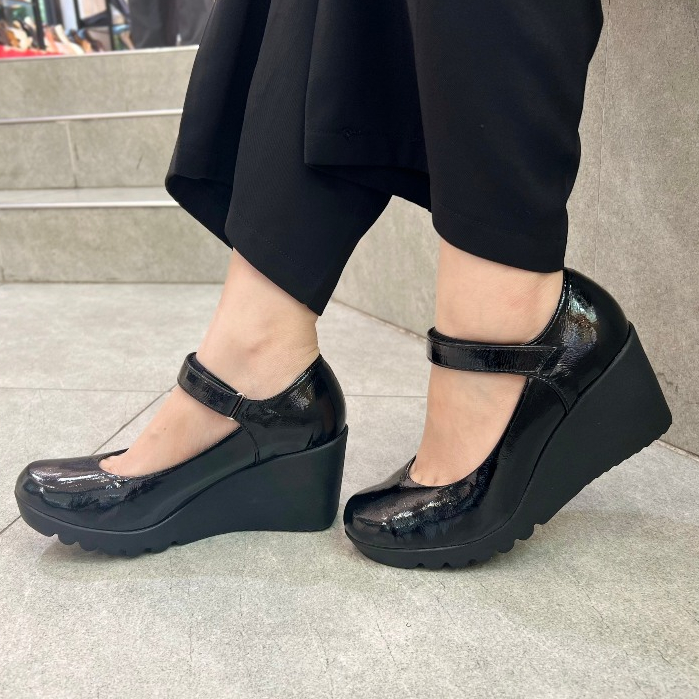 Giày da nữ cao cấp đế xuồng Ankle Strap KOSU KS-23607 cao 7cm dáng sang, mang nhẹ, kháng khuẩn, khử mùi chính hãng Kobe