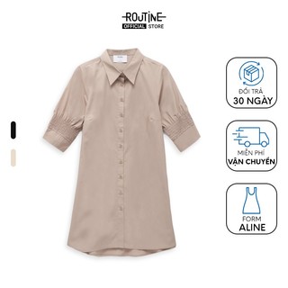 Đầm Mini Nữ Nhún Tay Form A Line - Routine 10F22DREW010