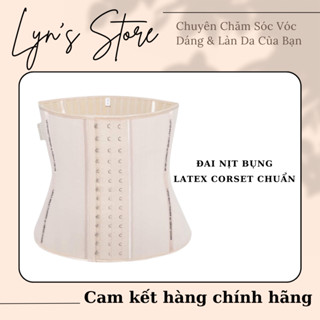 Đai nịt bụng latex Corset Chuẩn giảm eo 10-20cm hàng chính hãng nhập khẩu Châu Âu tặng áo lót hạ size miễn phí 2 lần