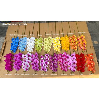 Hoa Giả 🌺 Hoa Giả Lan Hồ Điệp Cao Su 9 Bông