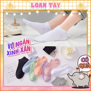 Tất Ngắn Pastel Style Hàn Ngang Mắt Cá Siêu Mát Vớ Ngắn Nam Nữ L2416