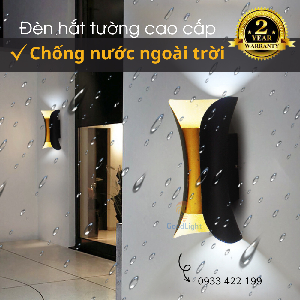 Đèn trang trí hắt tường phòng khách phòng ngủ sân vườn ngoài trời chống nước phong cách hiện đại, điểm nhấn không gian