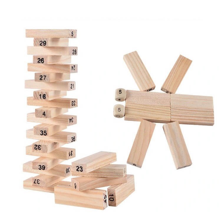 Bộ Chơi Rút Gỗ 54 Thanh Rèn Luyện Khả Năng Khéo Léo Thư Giãn Tinh Thần Cho Bé PNQ Store