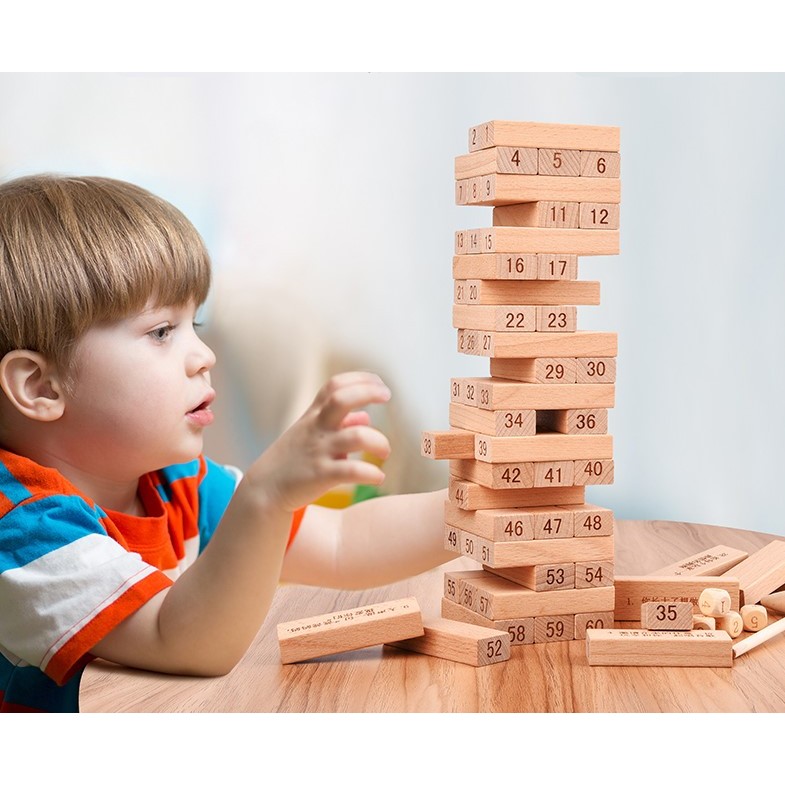 Bộ Chơi Rút Gỗ 54 Thanh Rèn Luyện Khả Năng Khéo Léo Thư Giãn Tinh Thần Cho Bé PNQ Store