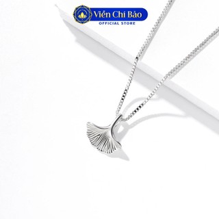 Dây chuyền bạc nữ lá Ngân Hạnh chất liệu bạc 925 thời trang phụ kiện trang sức nữ Viễn Chí Bảo D400506x