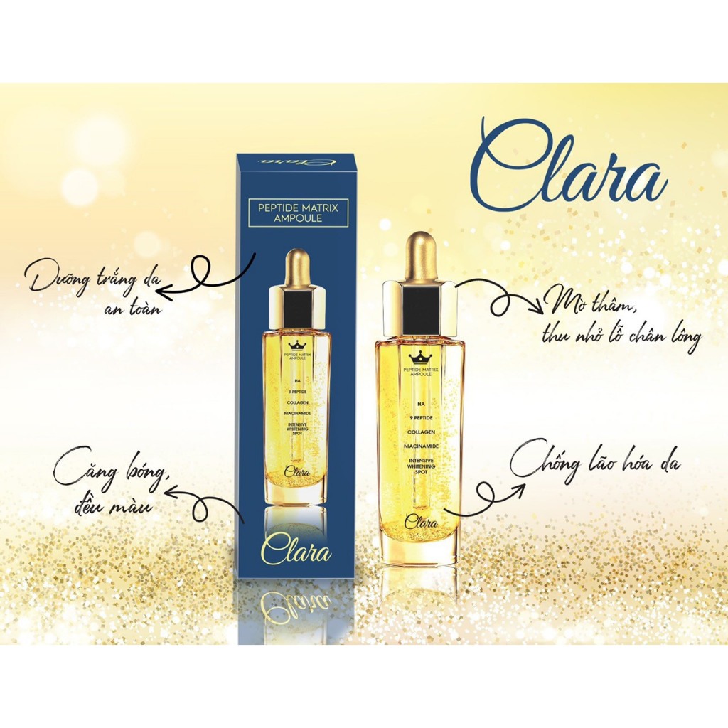Serum Dưỡng Ẩm Peptide Matrix Ampoule dưỡng da, Serum Chống Lão Hóa Da Clara 50ml