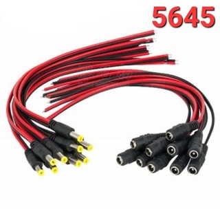 Jack nguồn 5.5x2.1mm jack dc có dây đực/cái