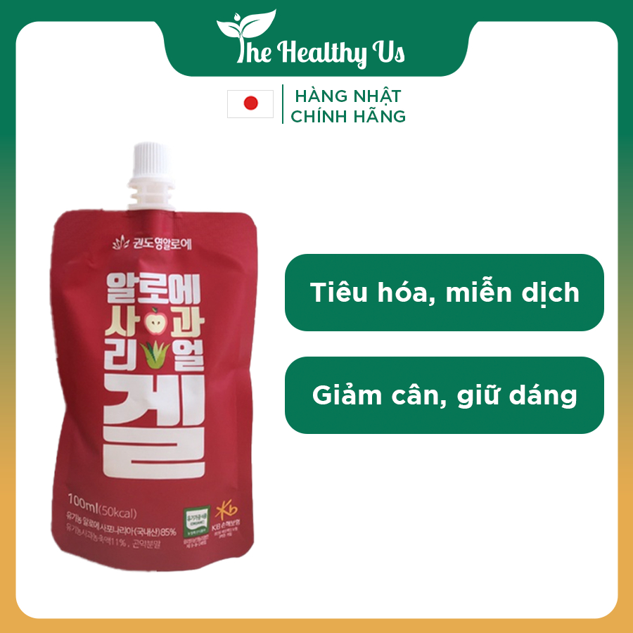 Nước nha đam Saponaria hữu cơ vị táo - 30 gói