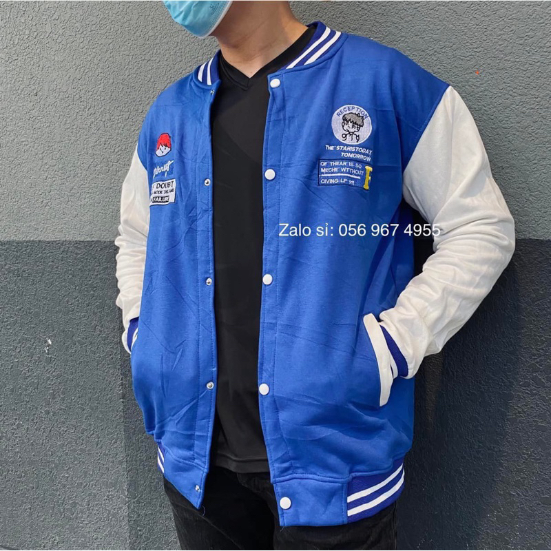 Áo khoác Bomber Basic Form Rộng nam nư