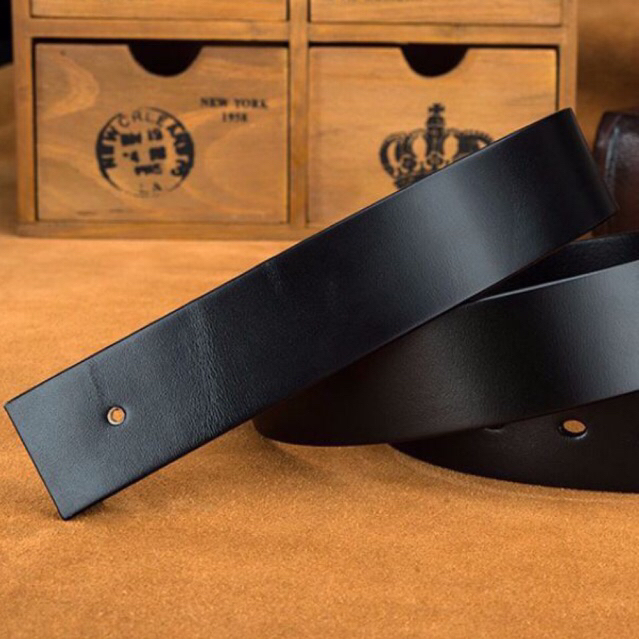 Thắt Lưng Dây Nịt Nam Cao Dây Da Thay Thế không Mặt Dùng cho Mặt khoá tăng bản 3.4cm bảo hành 24Tháng