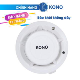 Cảm biến báo khói không dây KONO KN-SM02, sử dụng pin 9V, dễ dàng lắp lặp, báo động ngay khi phát hiện có khói