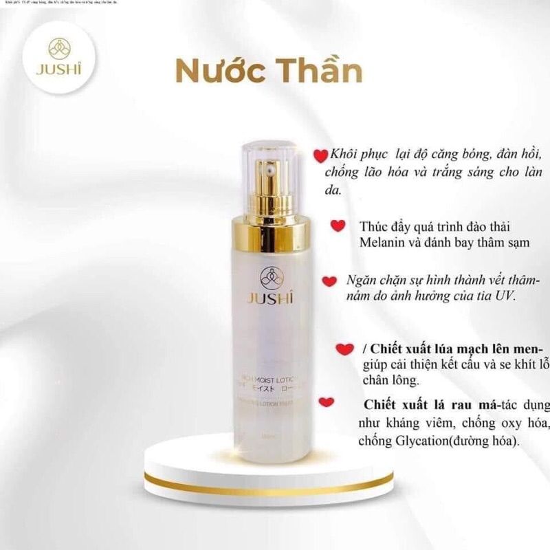 Nước thần jushi nước cân bằng da se khít lỗ chân lông- cấp ẩm sâu cho da