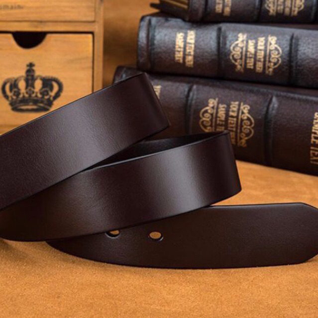 Thắt Lưng Dây Nịt Nam Cao Dây Da Thay Thế không Mặt Dùng cho Mặt khoá tăng bản 3.4cm bảo hành 24Tháng